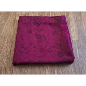 Square Burgundy Tablecloth Linen Cotton Damask Fruit Cottage Country 59"